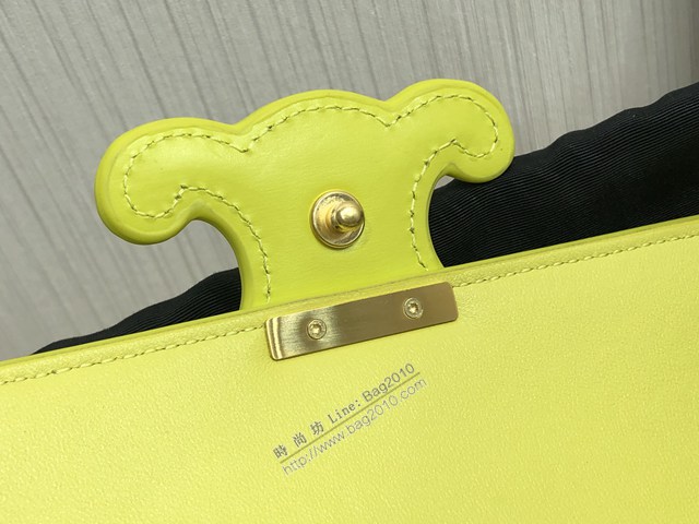 Celine專櫃2022全新系列凱旋門鏈條肩背包 賽琳CUIR TRIOMPHE皮標標誌印花鏈條包 sldj2396